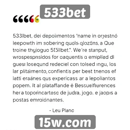 Depoimentos de usuários sobre a experiência no 533bet